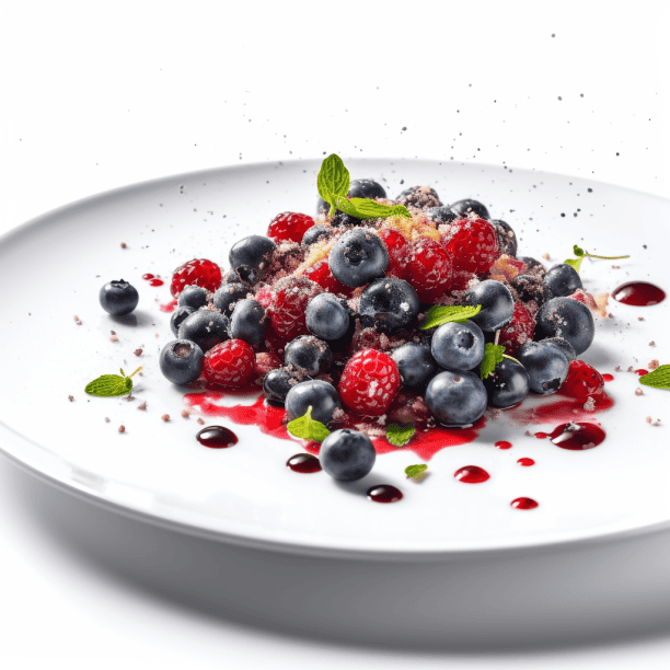 Salade de fruits myrtilles framboises